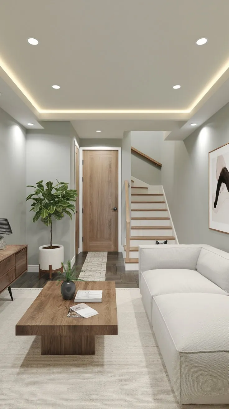 Sleek Minimalist Basement Apartment with Modern Aesthetic
