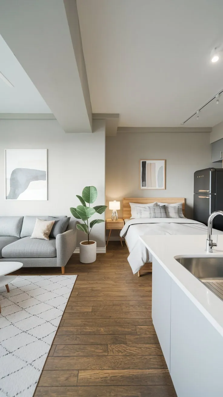 Stylish Modern Basement Apartment with Cozy Living Spaces