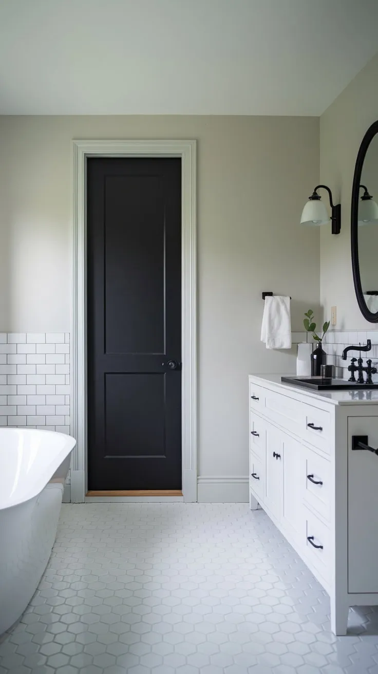Sleek Modern Basement Bathroom with Elegant Design Elements