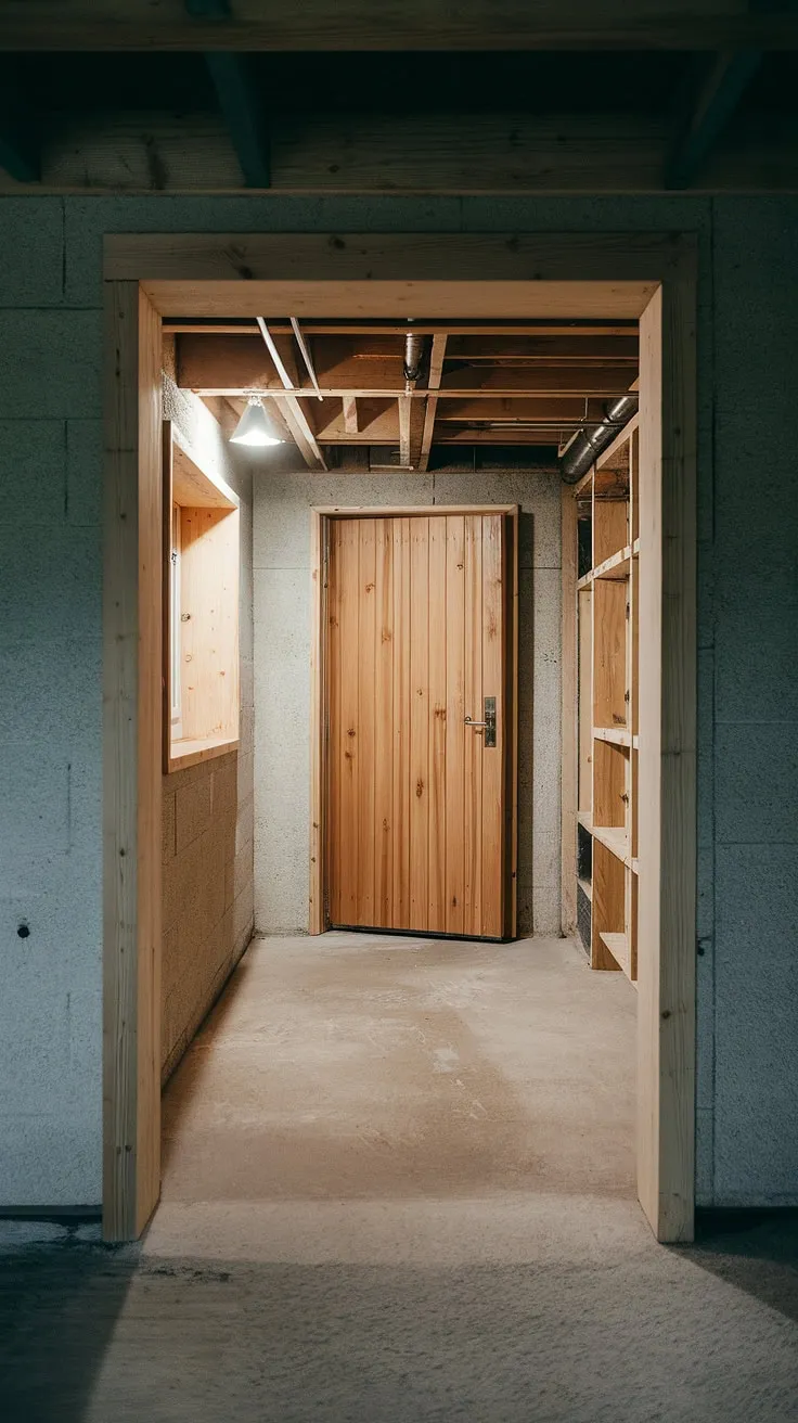 Beyond this basement entrance lies a world of possibilities. A functional basement egress window and well-maintained basement doors offer safe and bright access to a space ripe for a basement conversion.