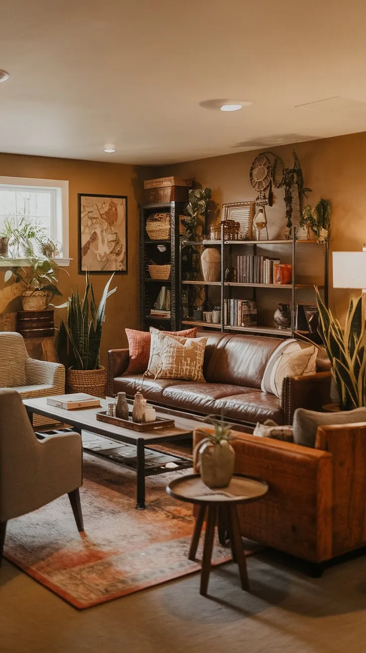 This cozy rec room proves that a vintage basement remodel can be incredibly chic.  The open plan basement ideas maximize space, while the rustic and modern blend creates a comfortable basement atmosphere perfect for relaxing.  Living in basement ideas don't get much better than this!  Even small dark basement ideas can be transformed into a haven with the right touches.  This cute unfinished basement ideas shows how a basement entry can lead to a surprisingly stylish and inviting space.