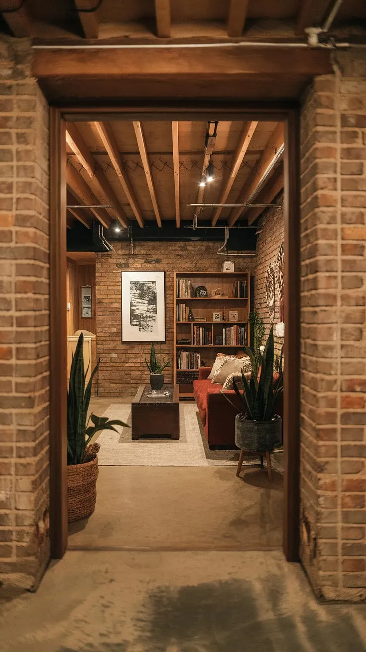 Step into this inviting vintage basement remodel—a perfect example of cool basement aesthetic and comfortable basement ideas.  The open plan basement ideas maximize space, transforming this once-small dark basement ideas into a cozy rec room brimming with character.  Living in basement ideas don't get much better than this!