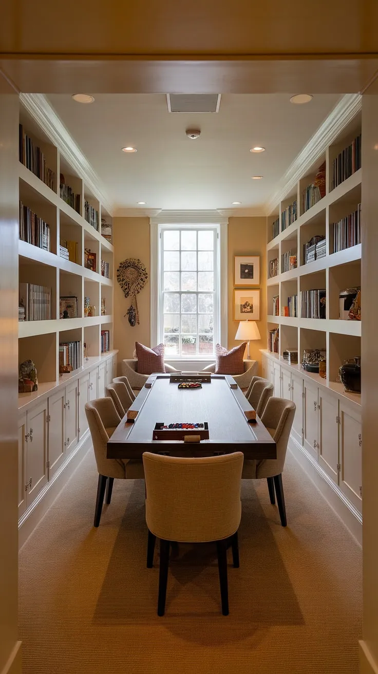 Transforming a narrow basement into a classy game room: this small home game room proves that even limited space can house big gaming fun. Gaming furniture ideas meet man cave game room vibes in this sophisticated men's gaming room.