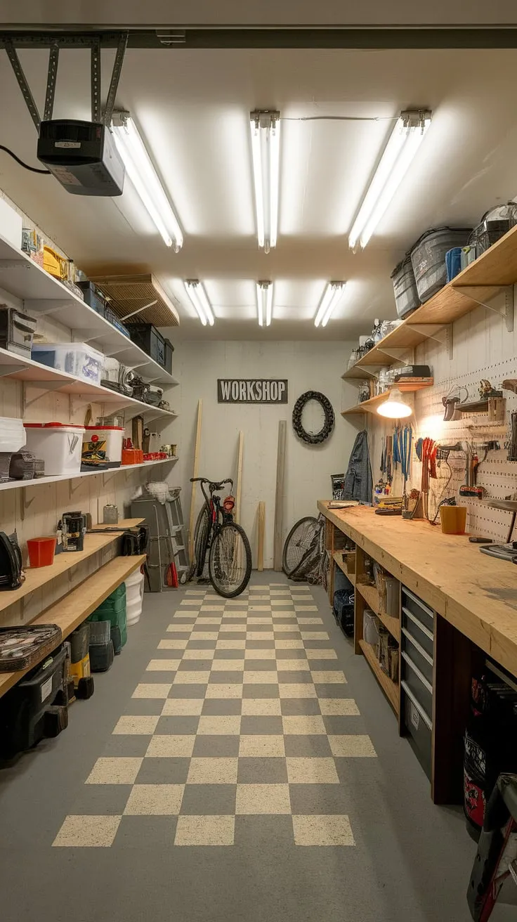 My dream garage workshop plans came to life! This basement garage boasts efficient garage organization, a practical garage design interior, and plenty of garage workshop organization solutions. Perfect garage storage inspiration for your own DIY garage renovation.