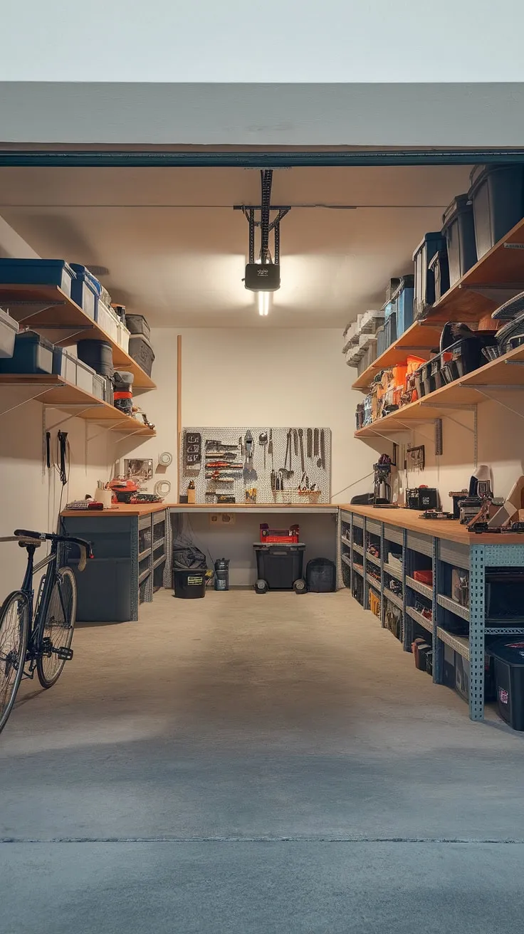 Bright, organized, and functional: this basement garage showcases a perfect garage workshop layout. Find garage storage inspiration and garage design interior ideas for your own garage workshop plans, all thanks to smart garage organization.