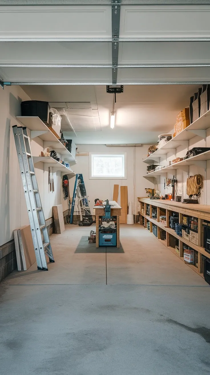 This basement garage transformation is the ultimate garage storage inspiration. See how clever garage workshop plans and garage organization techniques create a highly functional space. Get ideas for your own garage renovation and garage organization DIY.