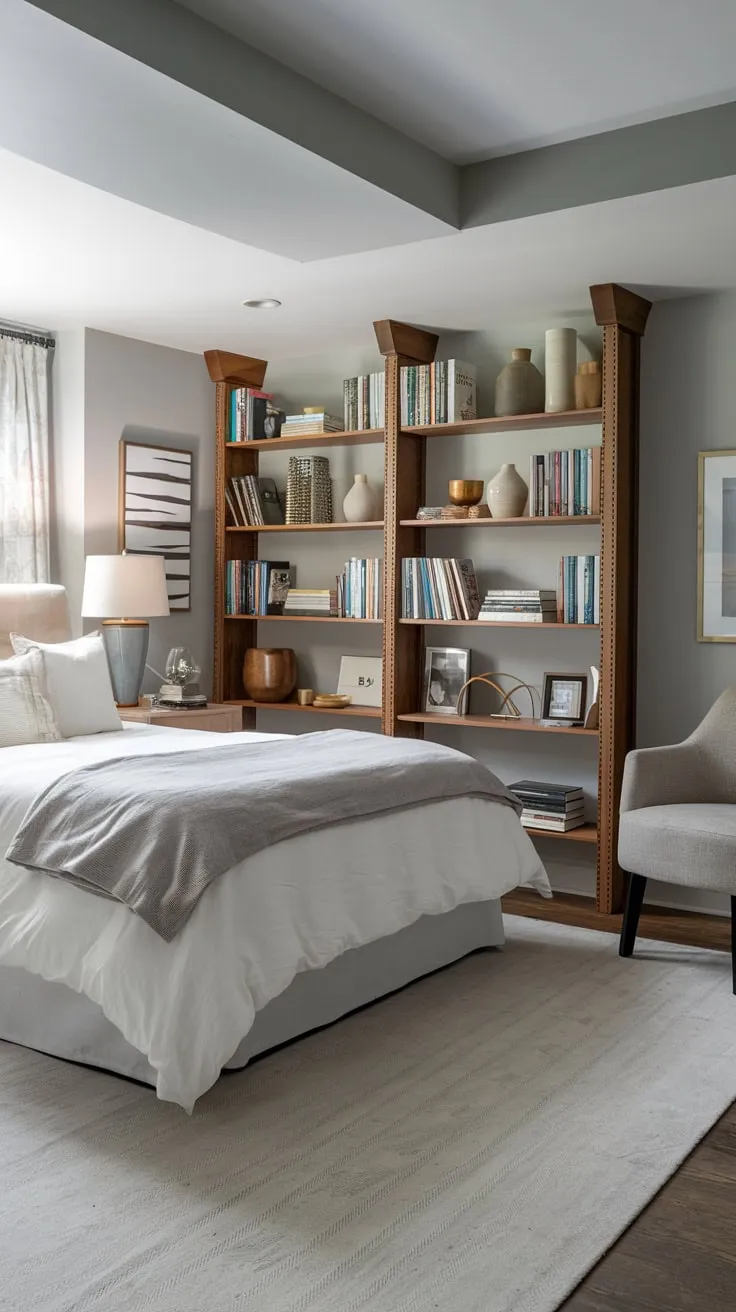 Cozy Basement Guest Bedroom with Inviting Design Elements
