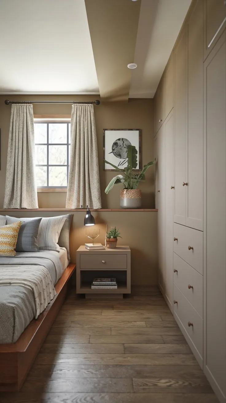 Cozy Basement Guest Bedroom with Stylish Design Elements