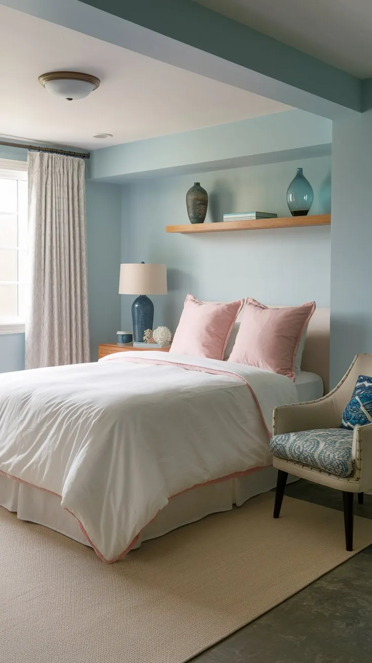 Charming Basement Guest Bedroom with Cozy Decor Elements