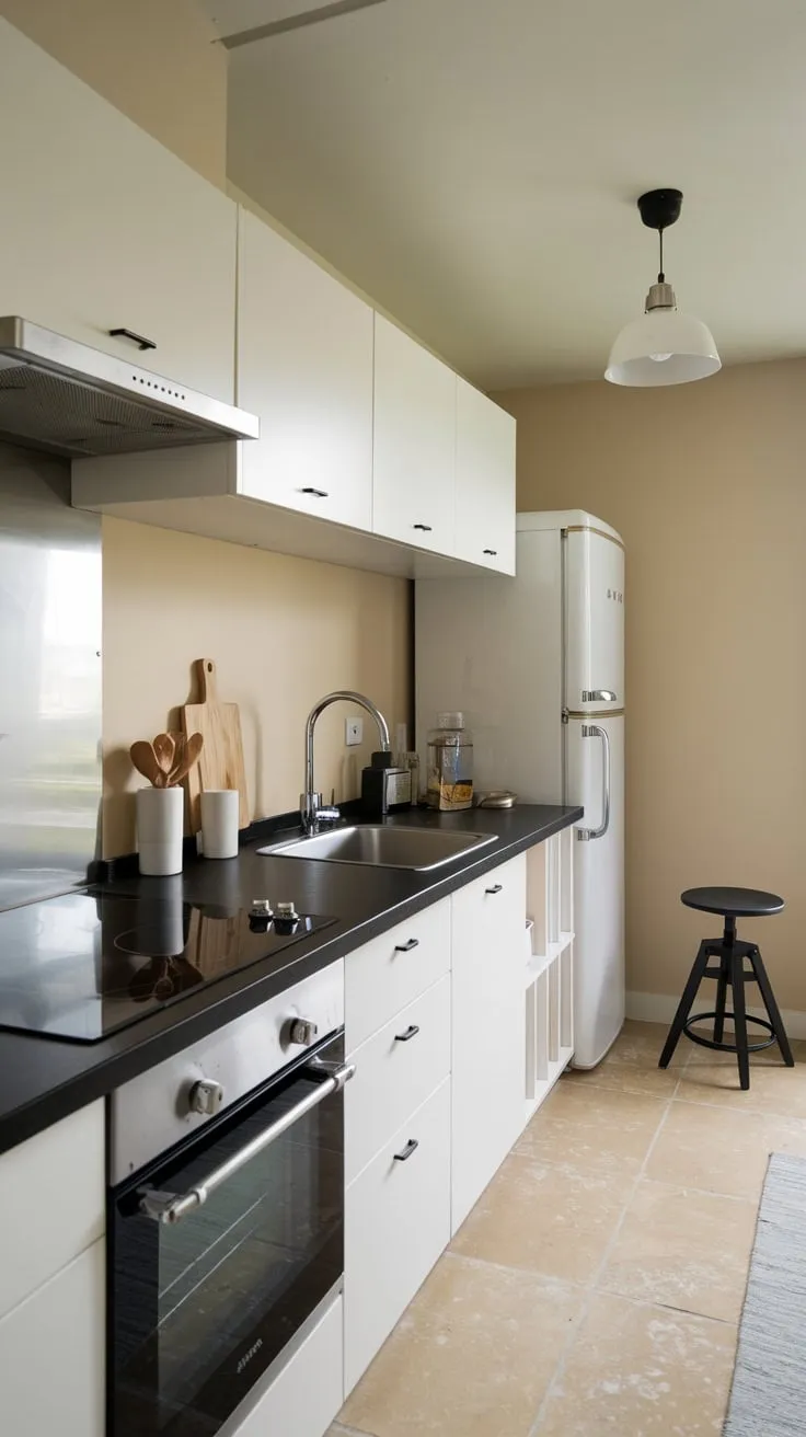 Sleek Modern Basement Kitchen with Stylish Design Elements