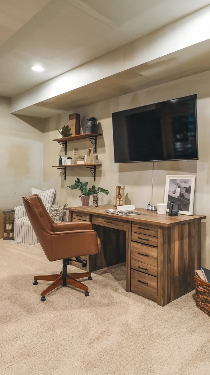 Stylish Modern Basement Man Cave with Personal Touches