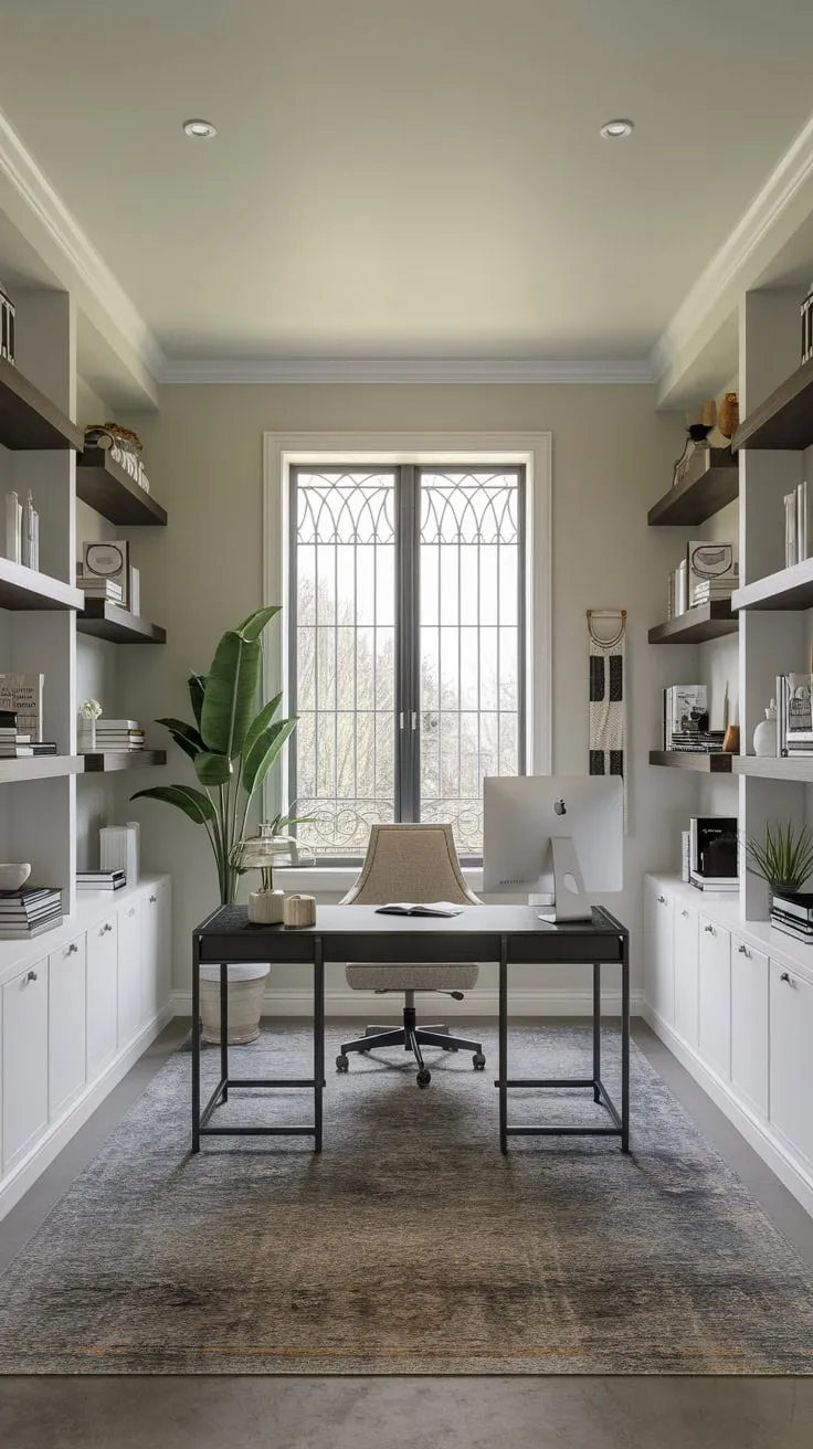 Spacious Modern Basement Office with Natural Light