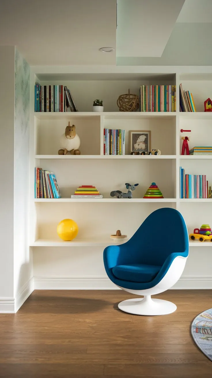 Bright and Inviting Modern Basement Playroom Design