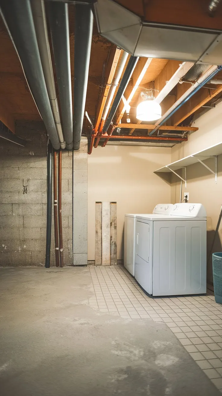 Unbelievable basement laundry room makeover! This unfinished basement before and after showcases how clever basement laundry ideas and basement design ideas can turn an unfinished basement into a dream basement rec room. Laundry in basement? No problem!