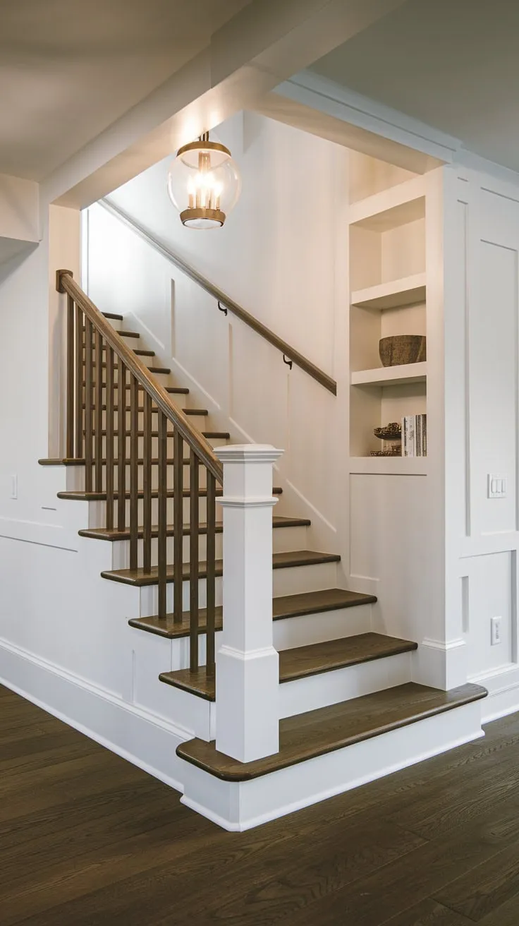 Sleek Modern Basement Stairs with Minimalist Elegance