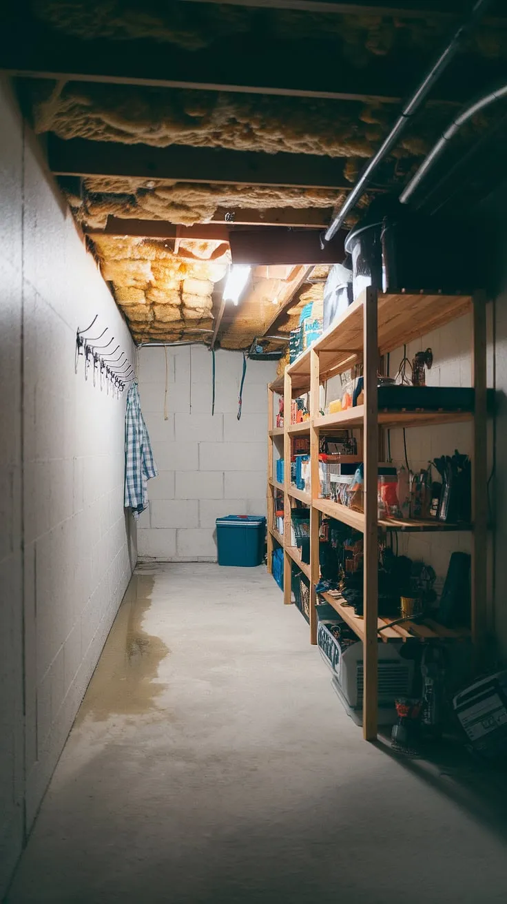 Transforming this raw basement into a functional and organized space.  Our basement storage solutions, including custom shelving and strategically placed storage containers and storage boxes, are making a difference.  While we're tackling basement organization and exploring storage ideas, basement waterproofing remains a key element in our basement renovation plans.  This project highlights the importance of effective under stairs storage and crawl space storage.