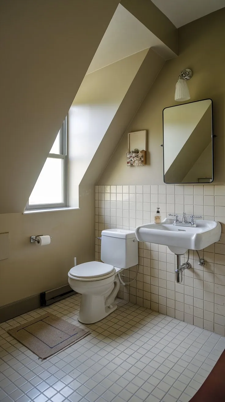 Cozy and functional, this guest bathroom under stairs maximizes space with clever design. Small bathroom ideas under stairs don't have to compromise style.