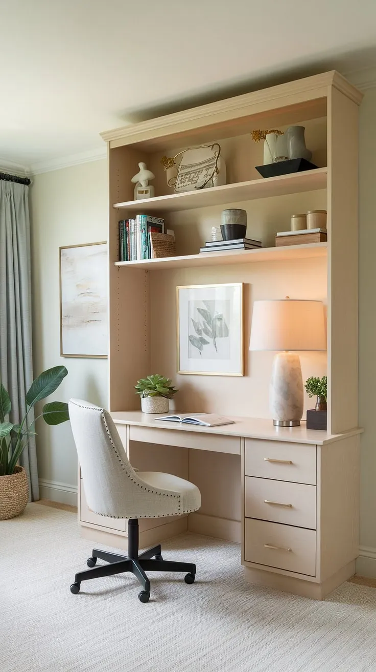 Need a guest room and a home office? This office guest bedroom features a guest room murphy bed, cleverly concealing a comfortable bed when not in use.  The perfect office guest room solution, offering the best of both worlds. Be our guest and enjoy the versatility of this murphy bed office.