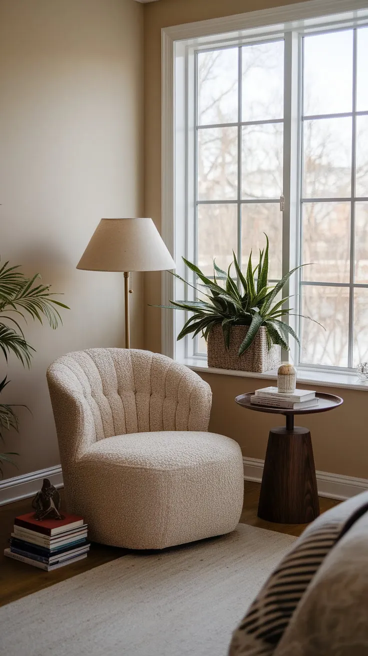 Transform a small space into a haven of tranquility. This cozy bedroom reading corner is the ultimate relaxing area in bedroom, showcasing quiet room design and clever snug ideas small spaces.