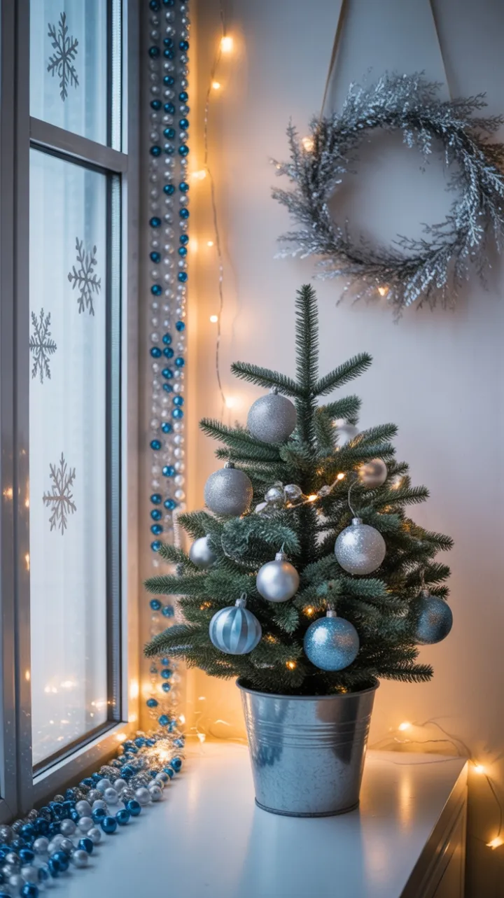 Cozy Apartment Christmas Dressed in Silver and Icy Blue