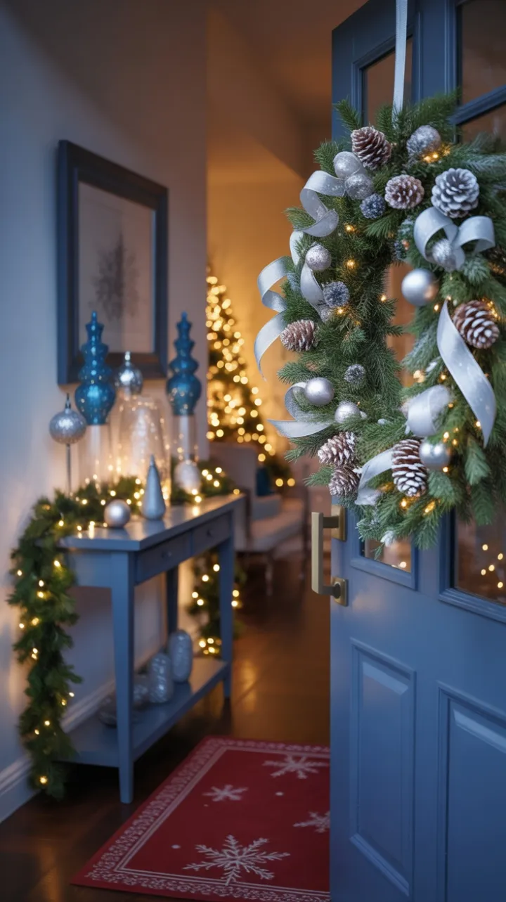 Silver and Blue Holiday Welcome