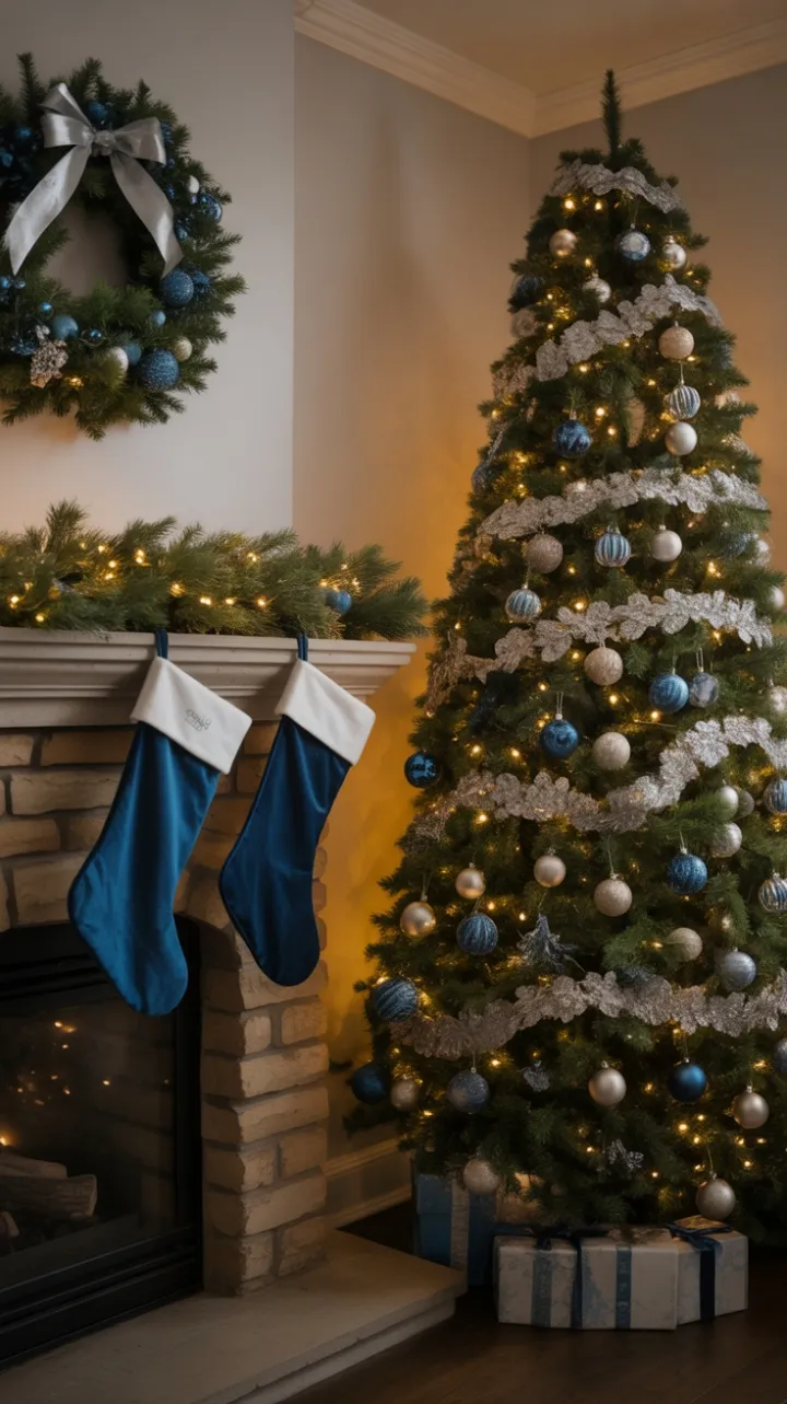 Hearthside Christmas in Silver and Blue