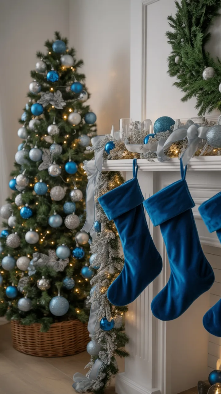 Classic Blue and Silver Christmas Glow
