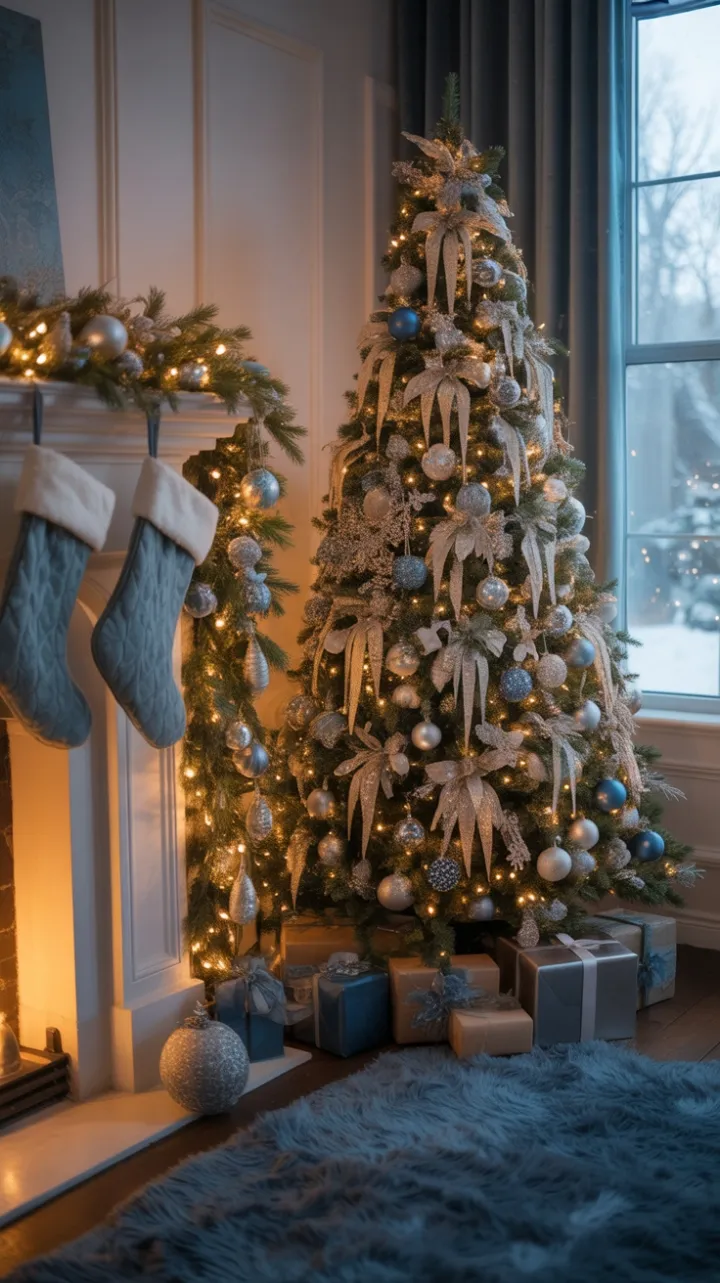 Fireside Blue Christmas Dream