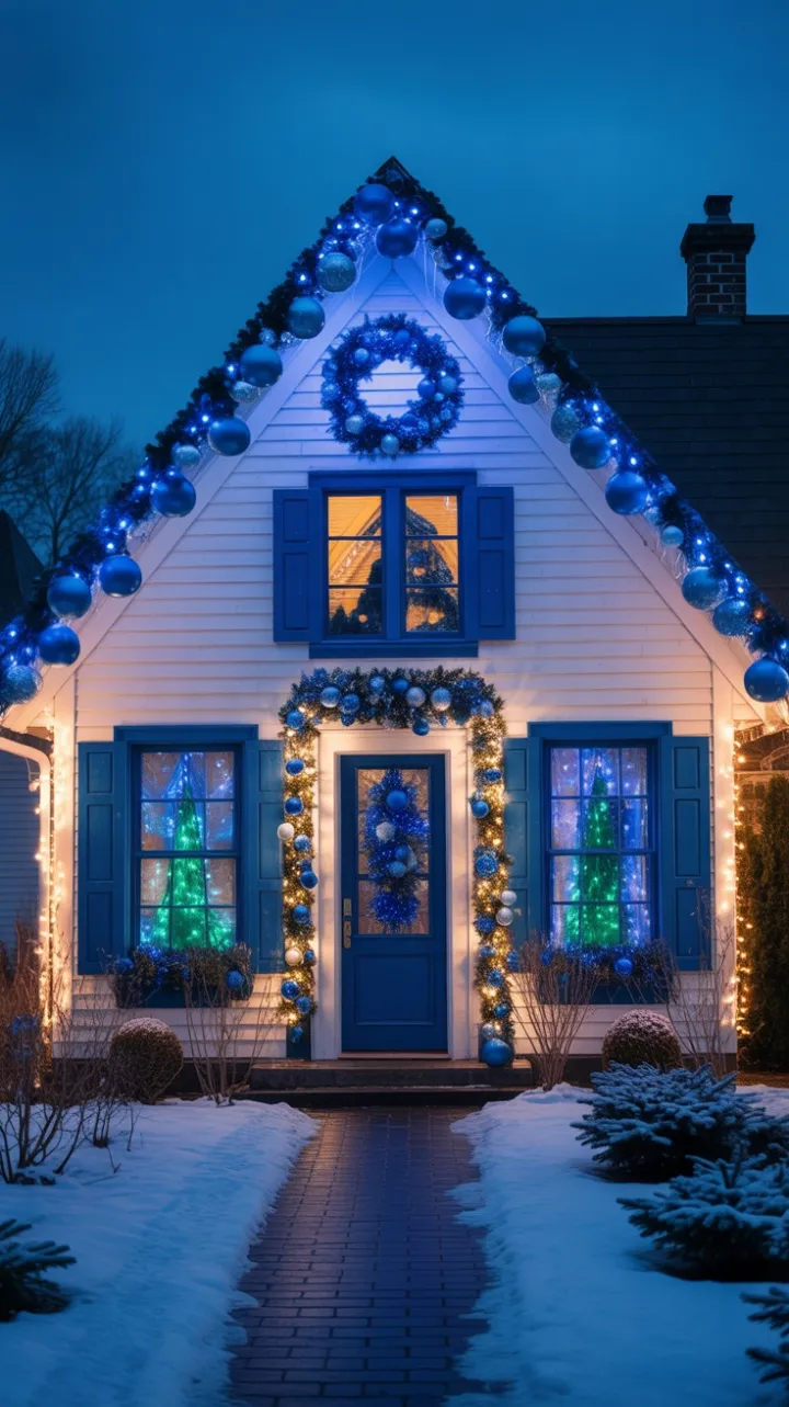 Azure Holiday Haven on a Snowy Evening