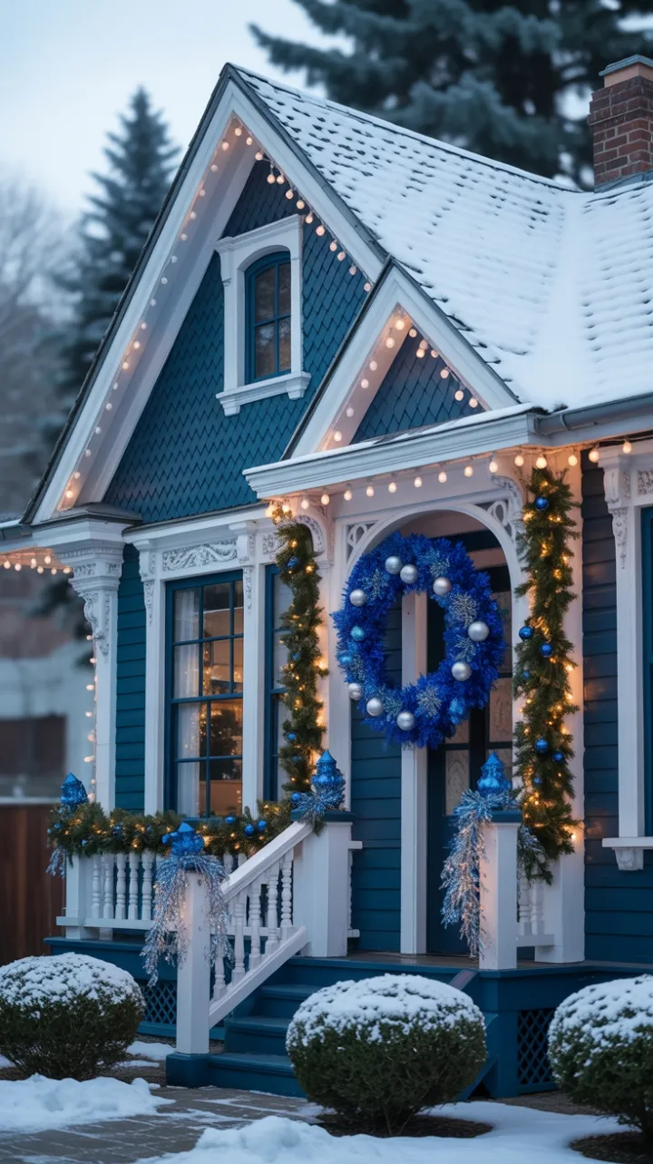 Blue Victorian Winter Wonderland
