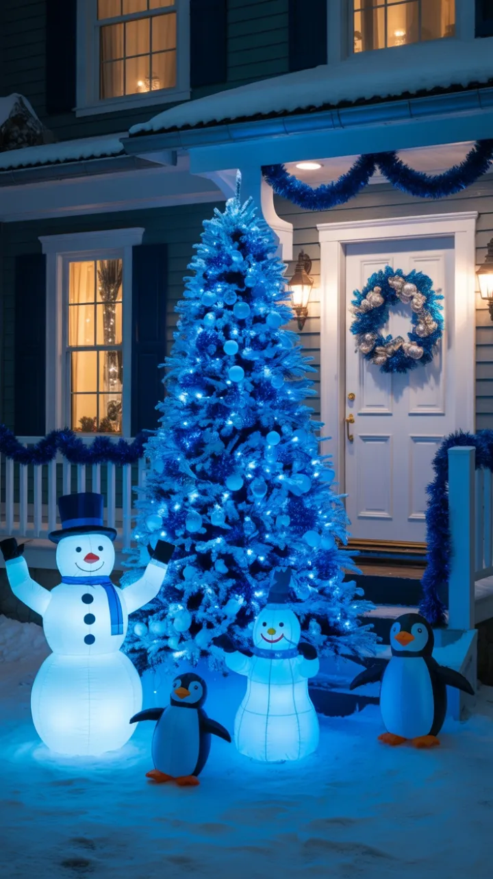 Blue-Glowing Winter Wonderland