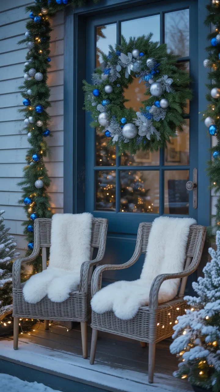 Cozy Sapphire and Silver Holiday Welcome