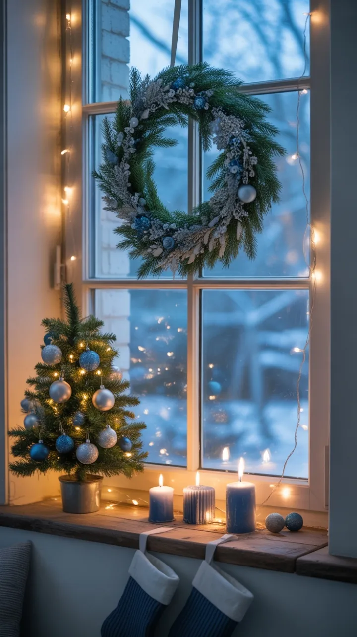 Twinkling Blue Holiday Nook