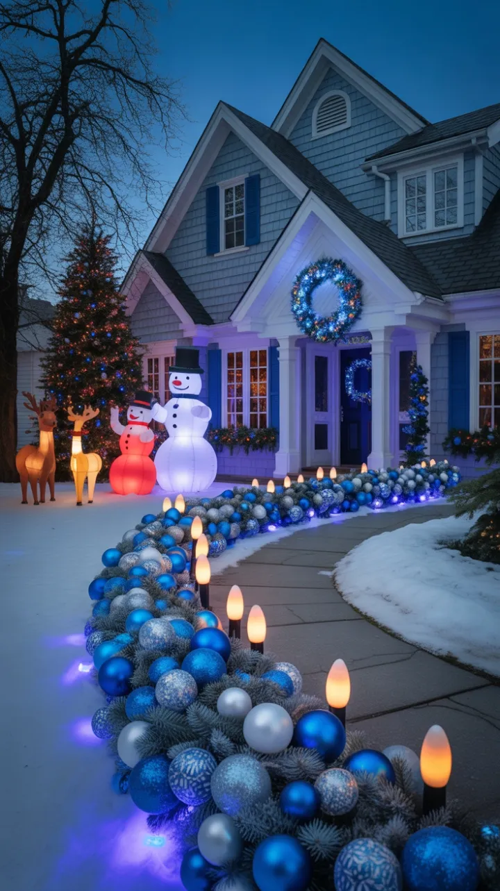 Blue Christmas Wonderland of Lights and Joy