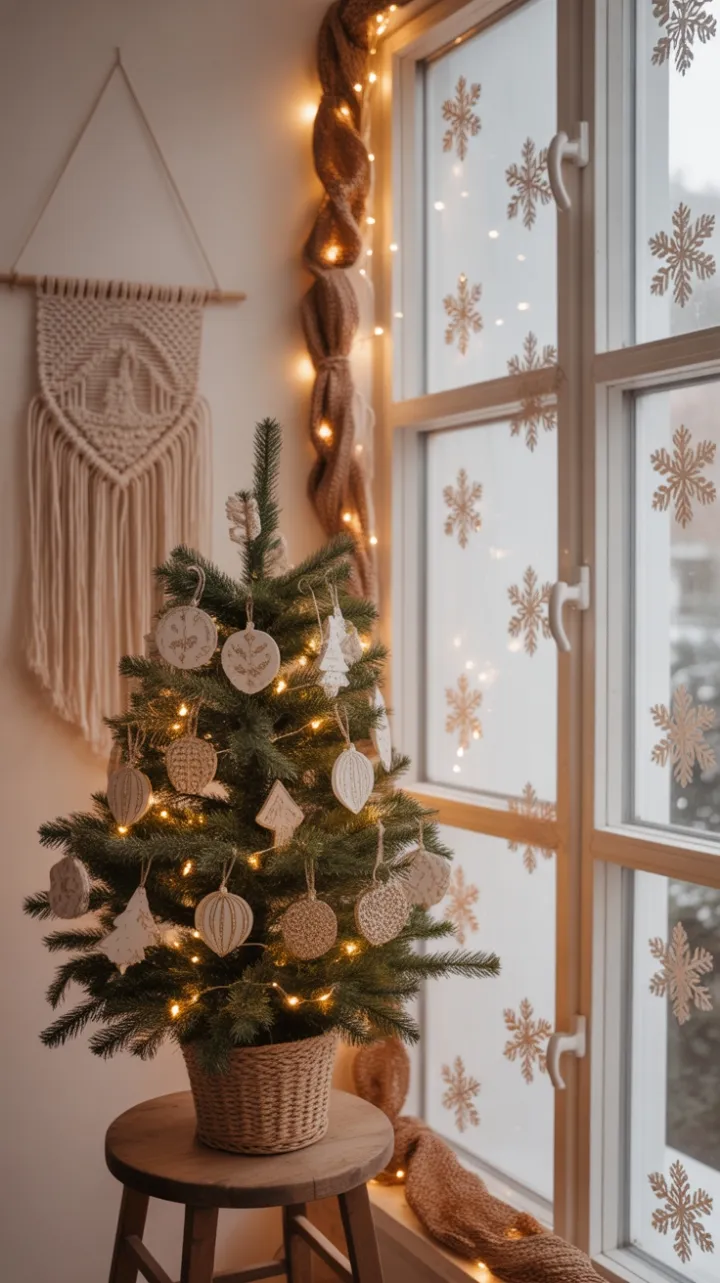 Bohemian Winter Nook Bathed in Handmade Holiday Glow