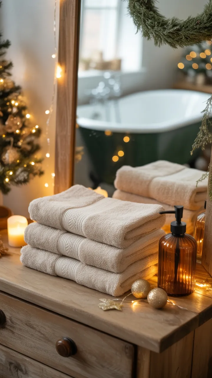 Candlelit Boho Holiday Bathroom Retreat