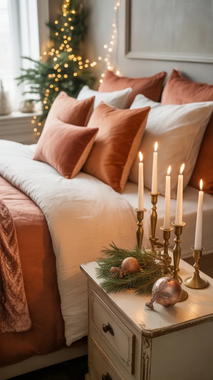 Cozy Bohemian Christmas Retreat in Terracotta and Velvet