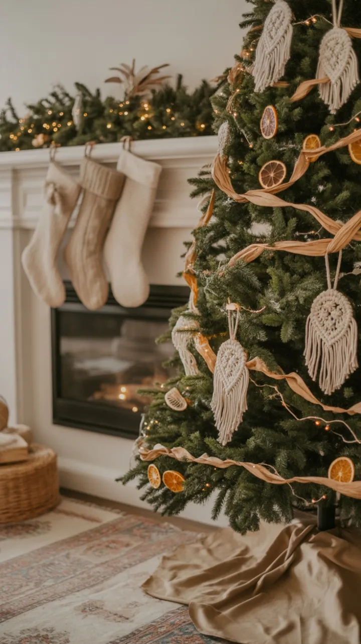 Cozy Bohemian Christmas by the Hearth