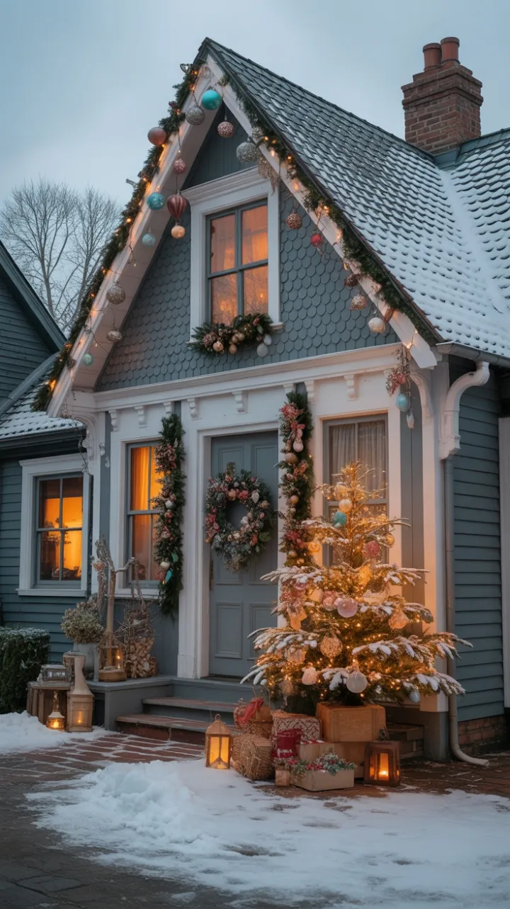 Bohemian Victorian Christmas Cottage Aglow with Handcrafted Magic