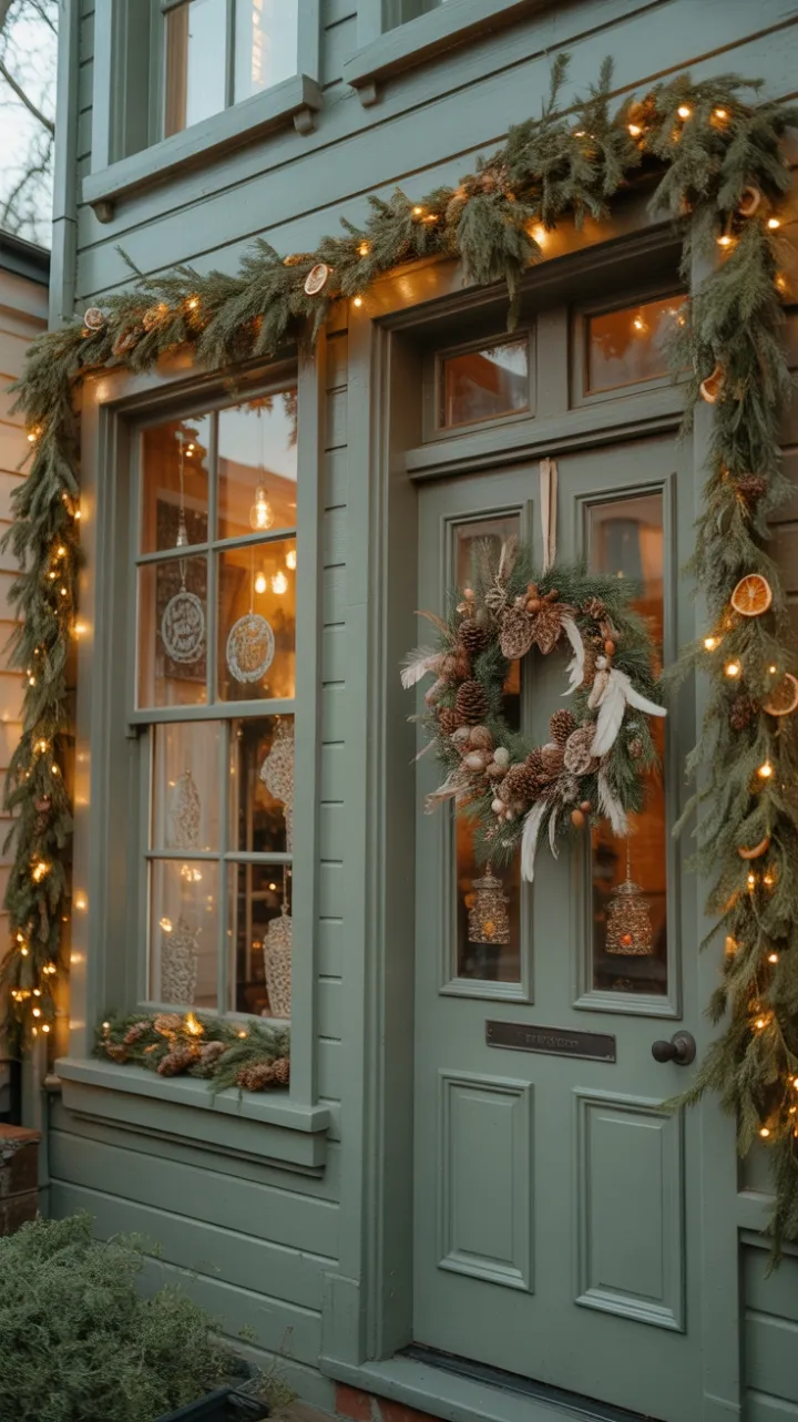 Sage Victorian Wrapped in Bohemian Holiday Glow