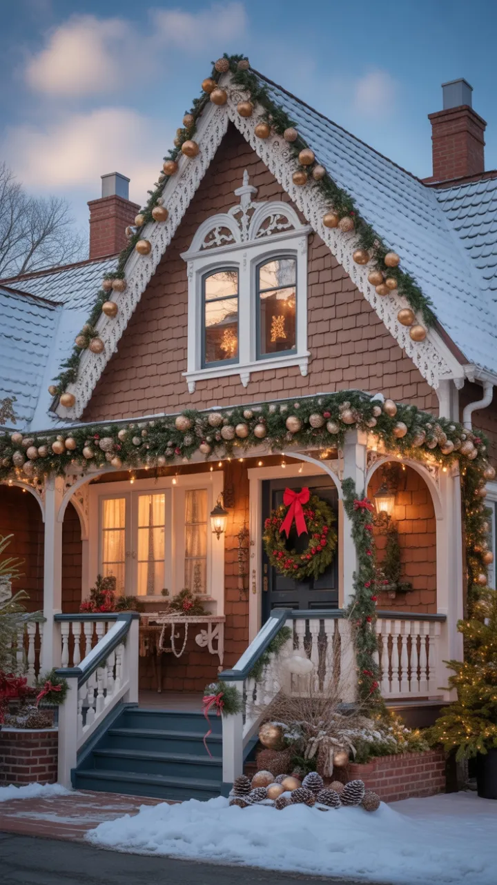 Snow-Kissed Victorian Aglow with Christmas Magic