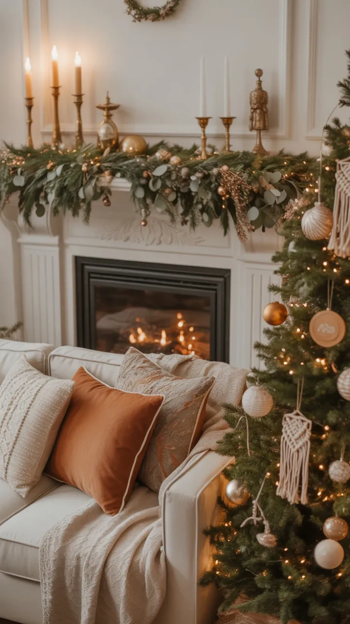 Cozy Bohemian Christmas by the Fire