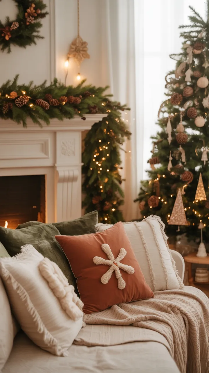Cozy Bohemian Christmas by the Hearth