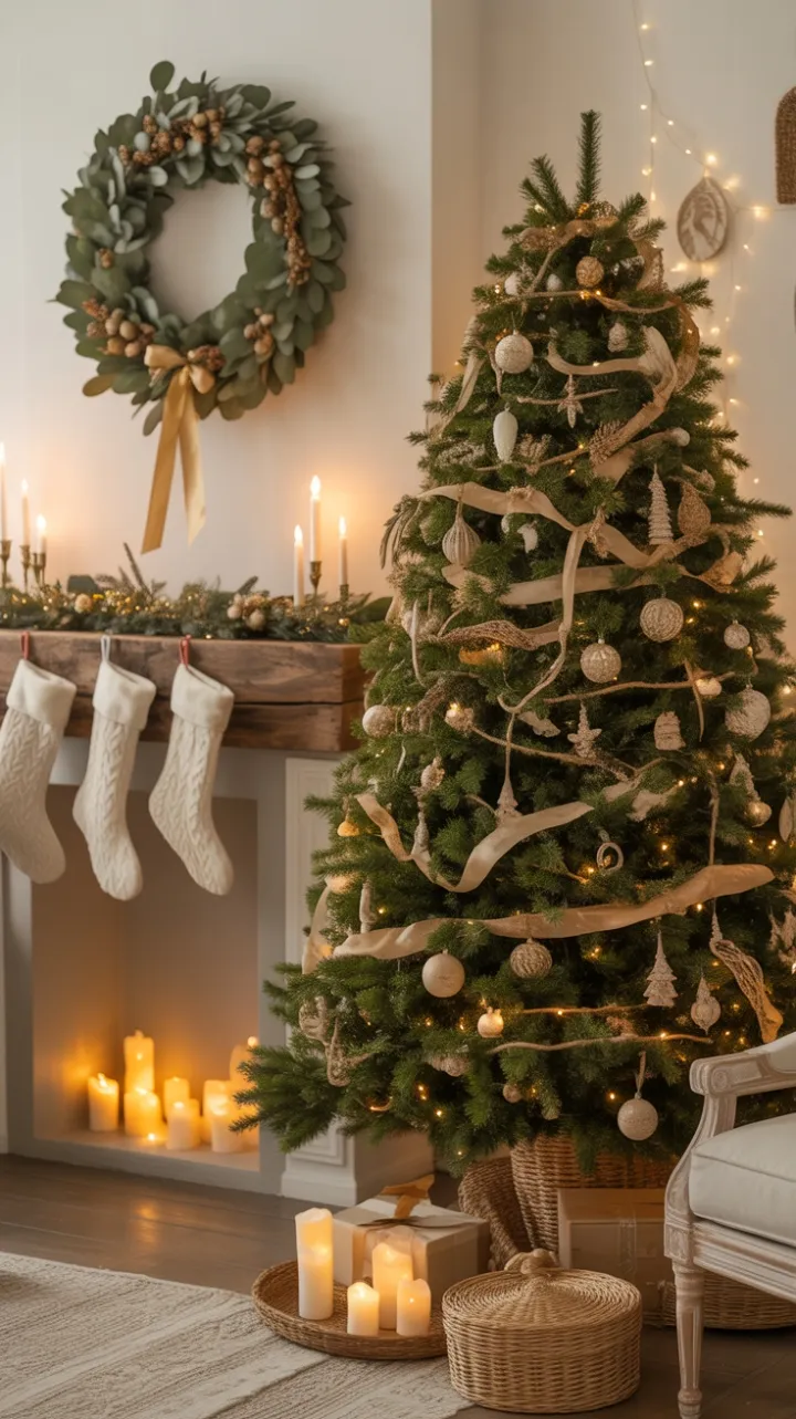 Warm Candlelit Bohemian Christmas with Handcrafted Charm