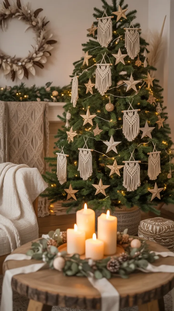 Cozy Bohemian Christmas with Handmade Ornaments