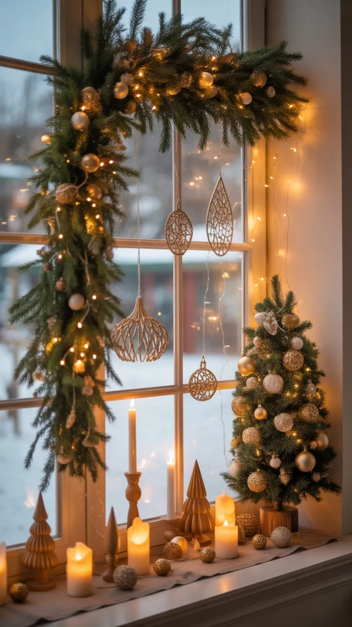 Golden Glow Through the Frosted Pane