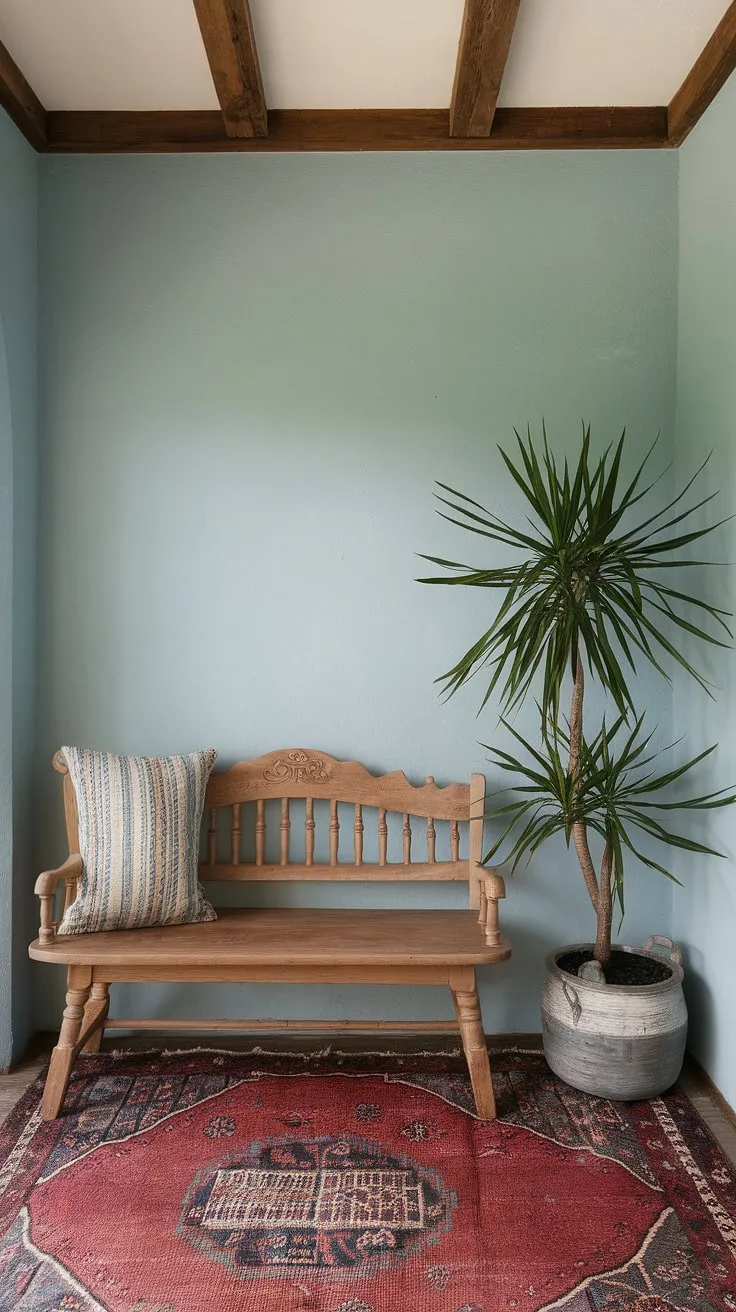 Step into a world of bohemian bliss. This boho entryway, with its signature layered textures and eclectic decor, sets the tone for a home filled with warmth and personality. The boho hallway continues the enchanting journey, showcasing the effortless beauty of boho interior design and a truly captivating boho aesthetic.