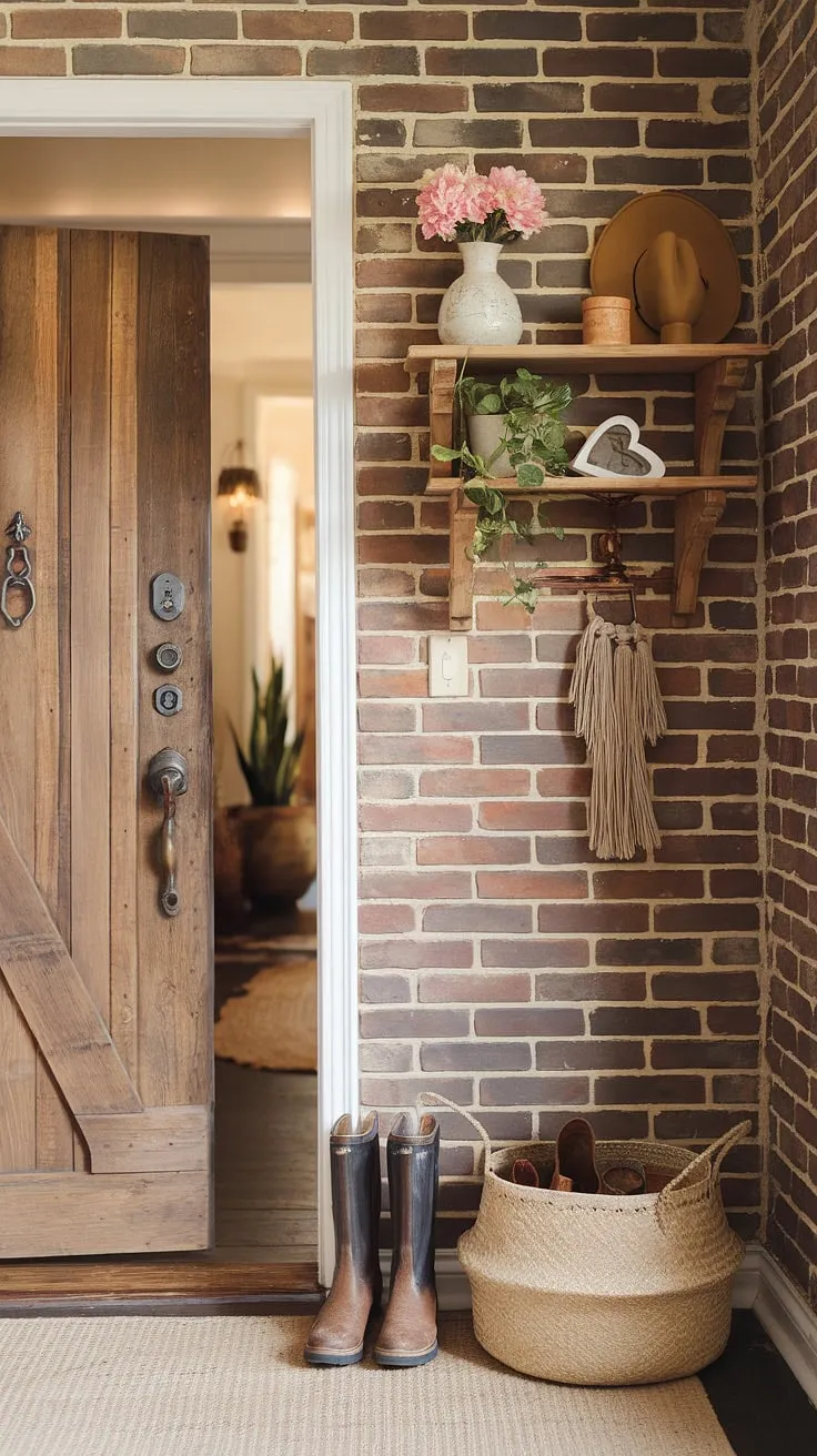 Step into a world of bohemian bliss. This boho entryway, with its signature layered textures and eclectic decor, sets the tone for a home filled with warmth and personality. The boho hallway continues the enchanting journey, showcasing the effortless elegance of boho interior design and a truly captivating boho aesthetic.