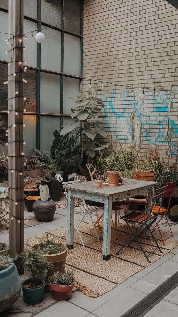Create a dreamy bohemian patio retreat without breaking the bank! This cozy patio showcases budget-friendly patio decorating ideas and offers plenty of patio inspiration for your next outdoor project.  Get inspired by this boho patio design.