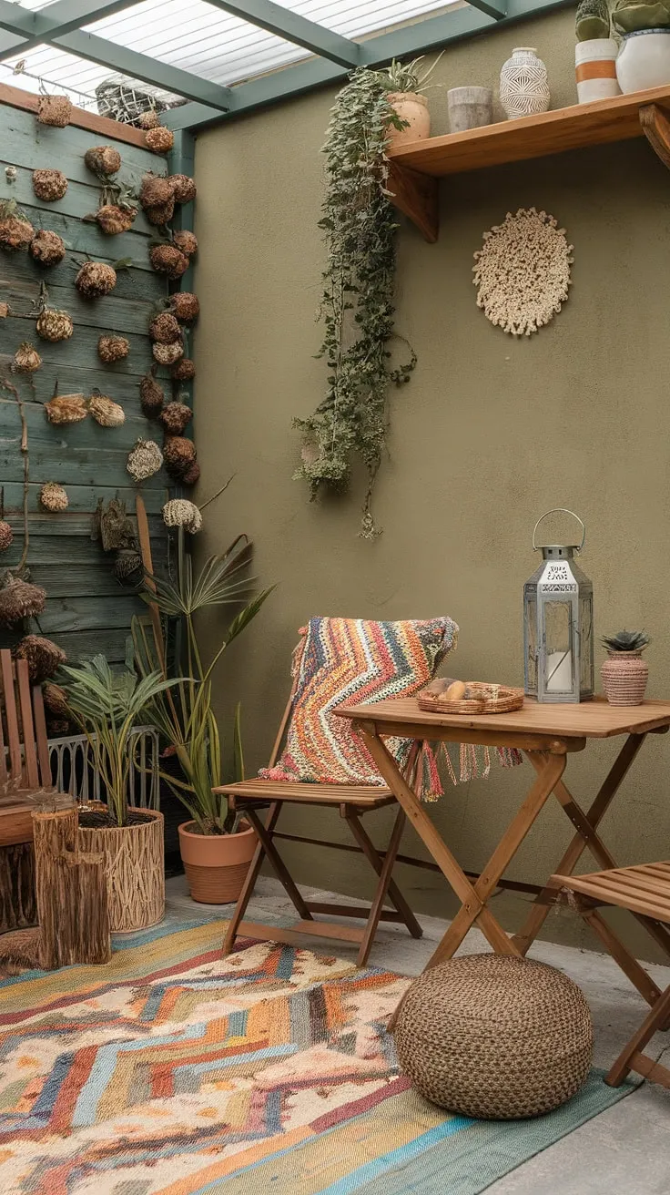 Create a dreamy bohemian patio retreat without breaking the bank! This cozy patio is packed with outdoor patio ideas that prove you don't need a fortune to achieve a stylish and relaxing space.  Find inspiration for your own budget-friendly patio decorating.